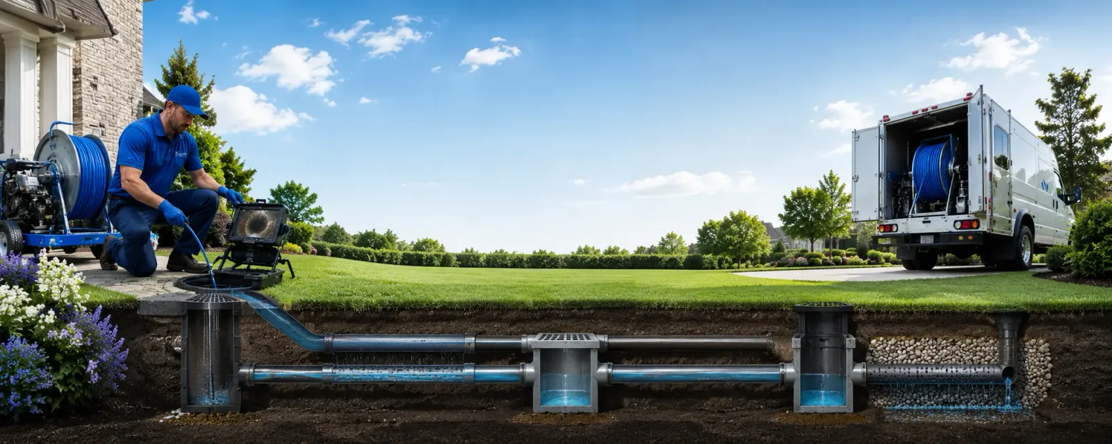 Outdoor drain cleaning information for Wood Ridge, NJ
